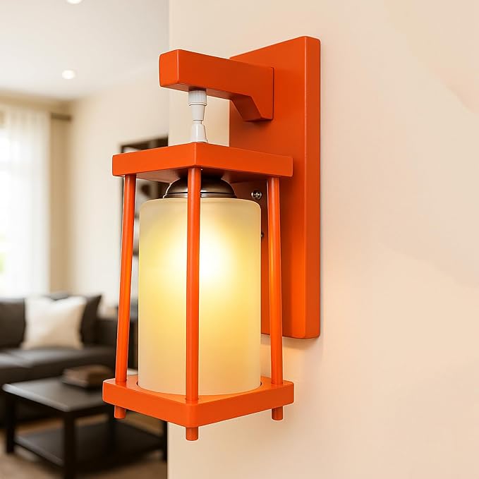 GIGAWATTS Wall Lamp Home Decor Designer Light Modern Sconce Lighting with Cage Mount for Bedroom Living Room Indoor Homes (1Pc, Random Design, Without Bulb)
