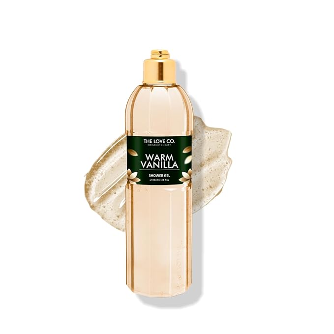 THE LOVE CO. Warm Vanilla Body Wash Shower Gel | Refreshing & Hydrating Formula | Unisex Bath & Body Wash for Men & Women | Vegan & Paraben Free | Vegan & Cruelty-Free - 100ml