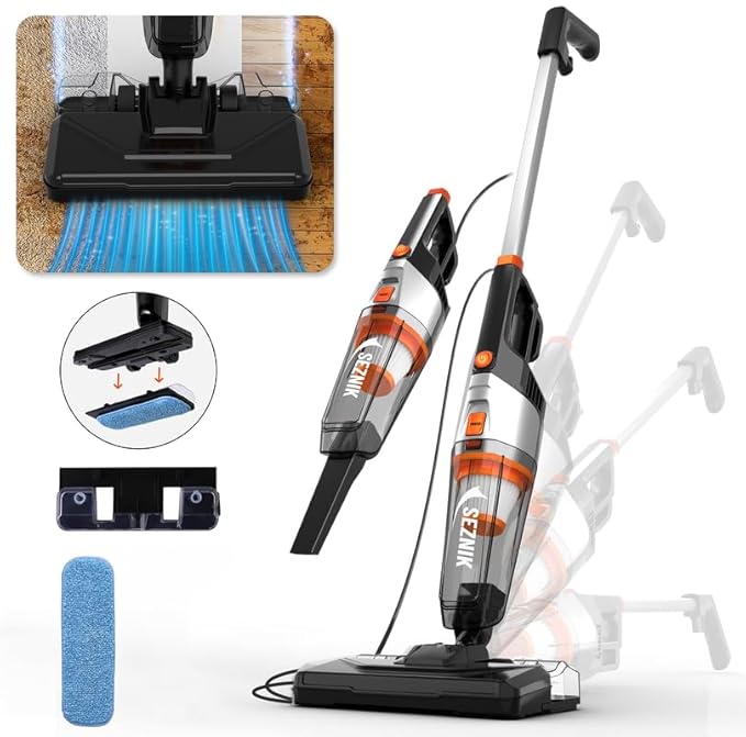 Turbo Sweep 3-in-1 Handheld Vacuum Cleaner & Mop | Corded, 600W, 20kpa Suction | 200ml Water Tank | Vacuum & Mopping (SZ-V07)