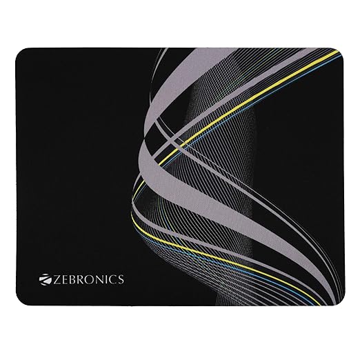 ZEBRONICS MSP-X1 Mouse Pad, for Speed and Precision Operation, Smooth Cloth Surface, Roll and Go, Optimised for All Mouse Sensors, Anti Slip Rubber Base, Surface of 232 x 182 mm