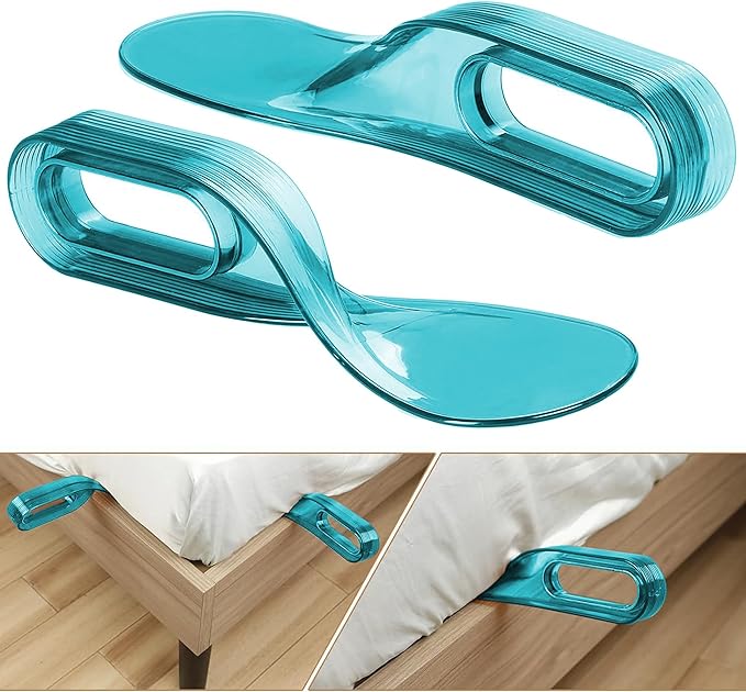 ALINCOLN Premium 11 inch 2 Pack Bedsheet Tucker Tool for Bed Making | Double Bed Mattress Lifter and Bed Sheet Tucking Tool for Elderly, Pregnant Women & Back Pain | Durable ABS Plastic - Blue