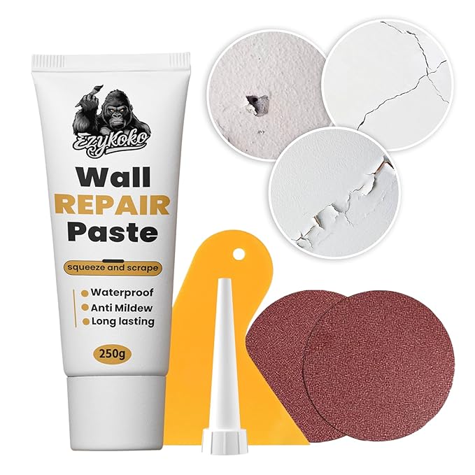 Wall Repair Paste tube for Filling Cracks and Holes, Easy wall repair kit Waterproof crack filler paste wall mending agent (250g)