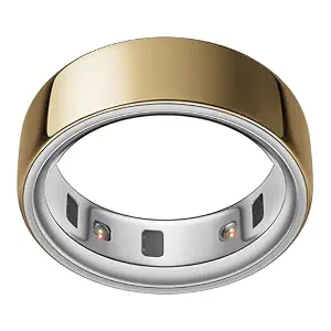 OURA Ring 4 - Gold - Size 8 - Smart Ring | Size First Ring 4 Sizing Kit | Sleep Tracking Wearable - Heart Rate - Fitness Tracker - Up to 8 Days Battery Life