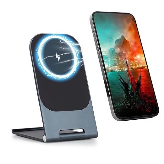 AGARO Elegant Wireless Charger, 15W, Qi-Certified, Charging Stand for iPhone 15/15 Plus/15 Pro/15 Pro Max, 14/14 Plus/14 Pro/14 Pro Max & 13/12/11 Series