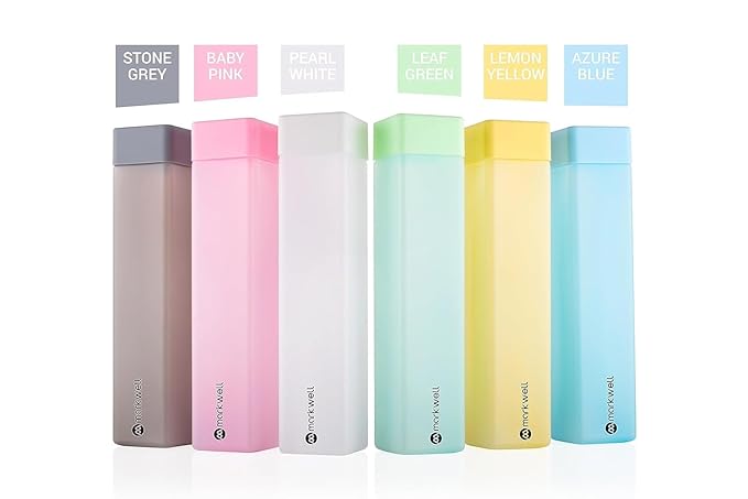 MARKWELL 100% Food Grade Premium Plastic Refrigerator Water Bottles For Fridge Set Of 6, 1 Litre (6)