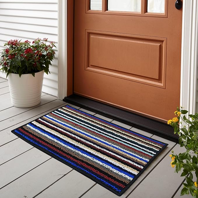 BSB HOME Kingstone Soft Microfiber Tufted Antiskid Doormat for Room | Office | Entrance | Multicolor
