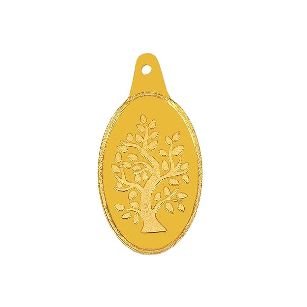 Bangalore Refinery 24k (999) Gold Coin Pendants 1gm
