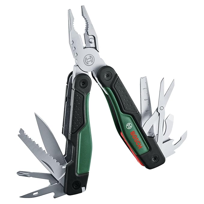 BOSCH 16-in-1 Multi-Tool with 16 Functions for Versatile Home and DIY Use, Compact and Durable Design with a safety pouch
