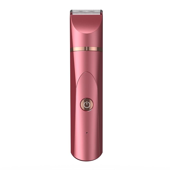 OLOV Bikini Trimmer for Women - Body Hair Trimmer Electric Shaver, Face Hair Remover, Replaceable Ceramic Blade Head& USB Recharge Dock - Waterproof Wet/Dry Hygiene Razor, Red