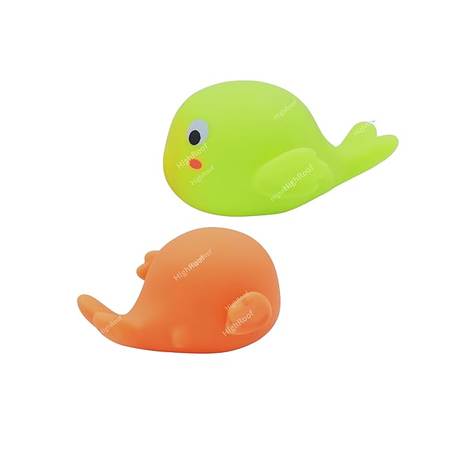 Squeezy Whale Squeeze Noise Good As Bath Toys Chu Chu Funny Toy (Color May Vary, Pack of 2 pcs)