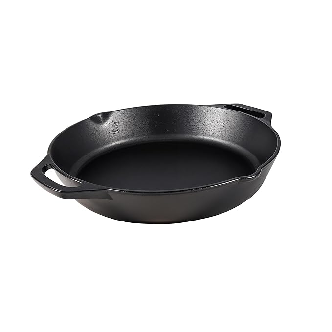 Add2Cart Pre Seasoned Cast Iron Skillet | Fry Pan | Iron Pan | Cast Iron Cookware| Cast Iron Frying Pan with 2 Side Handles | Gas and Induction Compatible, 10inch, Black
