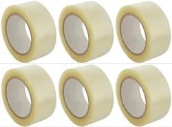 CRAE Packaging Transparent Cello Tape For Office, Home and E-Commerce Packing | 2INCH Diameter | 65 Meter | Pack of 6