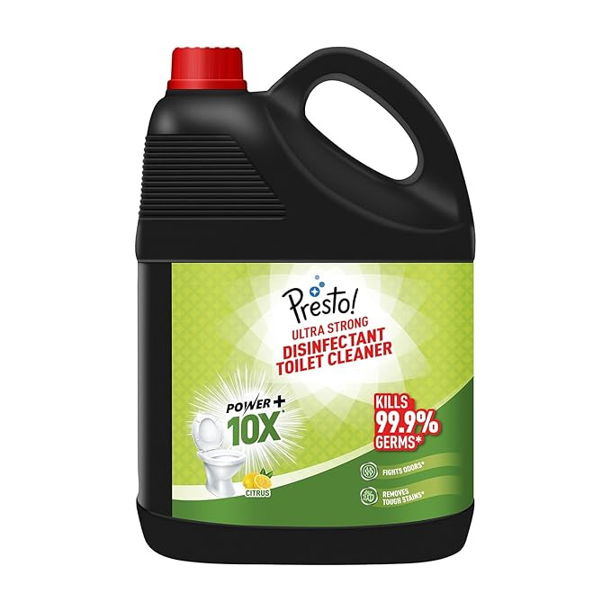 Amazon Brand - Presto! Ultra Strong Disinfectant Toilet Cleaner 5L | Citrus