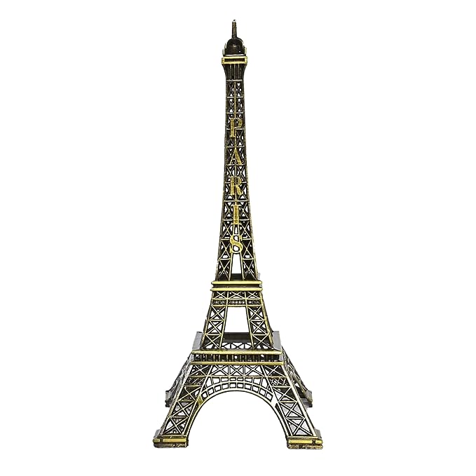Cortina Metal Eiffel Tower Statue for - Aesthetic Home Decor Items - Showpiece for Home Decor - Decorative Sculpture for Home Decor & Office Decor - 7x3x18 CM