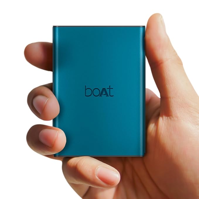 boAt Energyshroom PB400 Pro 20000mAh | Pocket Size, Compact Power Bank w/Type-C Input (2-Way Port), 3X Output Ports, Compatible with Tablets, Smartphones, Earbuds, Smartwatch(Steel Blue)