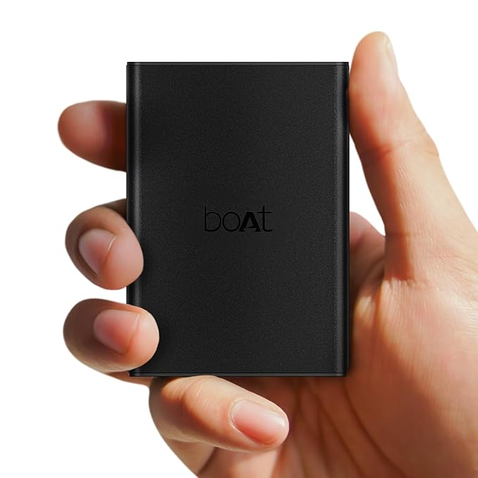 boAt Energyshroom Energyshroom PB400 Pro 20000 mAh 22.5W Pocket Size, Compact Power Bank, Fast Charging (2X Output Ports, Supports Android, iPhone, Tablets, Earbuds, etc.) (Carbon Black)