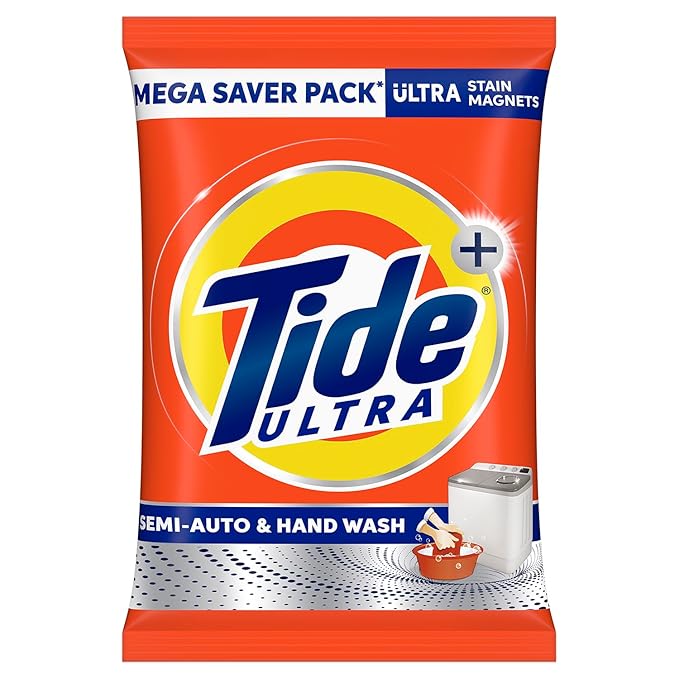 Tide Ultra Stain Magnet Clean Semi-Auto & Hand Wash Detergent Washing Powder - 10 Kg