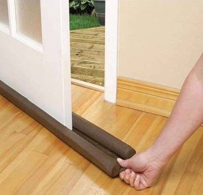 VYOOx PVC Door Guard Gap Filler, 39 cm, Sound-Proof, Noise Reducing, Energy Saving, Brown (Pack of-3)