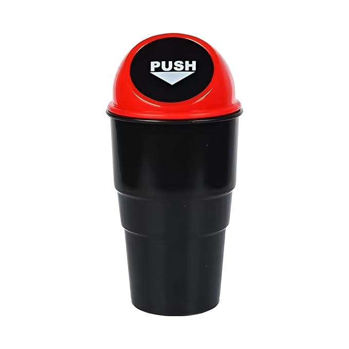 SIAGO SIA114 Premium Mini Car Trash Can - Compact Silicon Dustbin for Cars (Plastic)