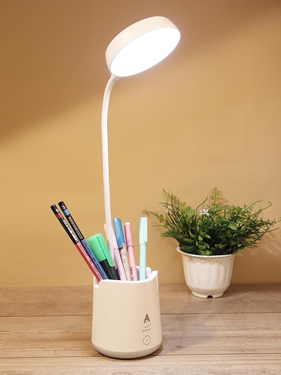 SaleOn Rechargeable Desk Lamp 6 Month Warranty 3 Ligting Color Mode Led Study Lamp with Mobile Holder Touch On Off Control Sensor Adjustable Reading Light