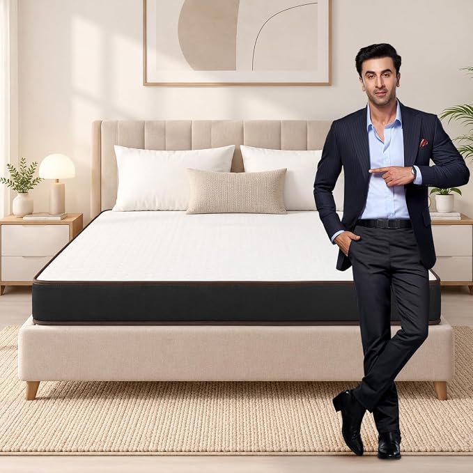 Nilkamal SLEEP Lite Dual Comfort 6 Inch Mattress | 10 Year Warranty | Reversible Design | Soft & Firm Sides | Superior HR Foam | Breathable Knitted Fabric | Bed Mattress | Double Size (72 x 48 x 6)