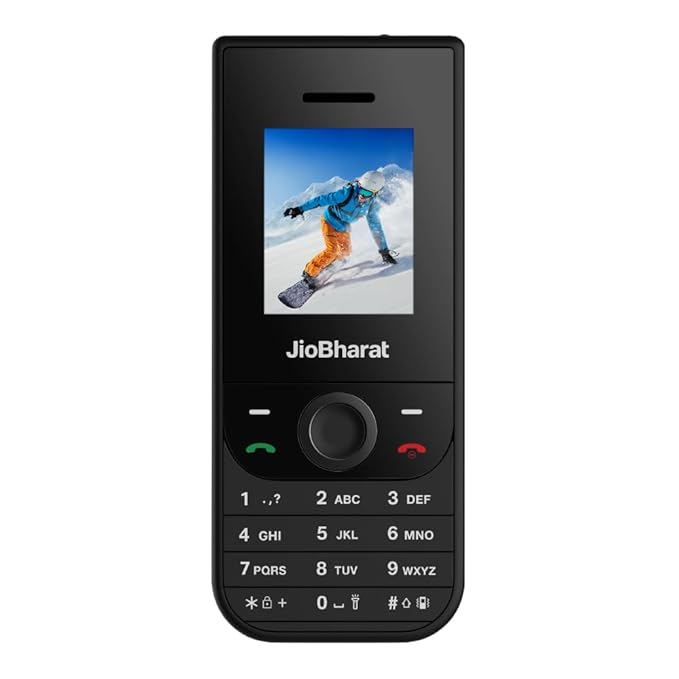 JioBharat V3 4G Phone with JioTV, JioHotstar, UPI, JioSoundPay,JioSaavn, Long Lasting Battery, LED Torch, Digital Camera | Black | Locked for JioNetwork