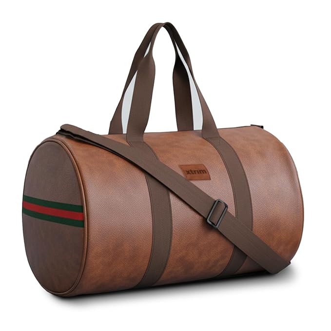 Xtrim Duffle Bags, Gym Bags for Men and Women, Mini Sports Bag, Duffle Bag for Gym with Shoe Compartment (Brown)