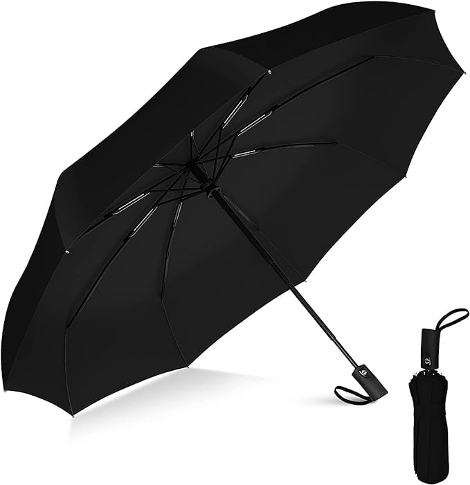 Roughhouse UV Umbrella for Sun & Rain  -  Auto Open/Close | Windproof | Travel-Friendly 3-Fold Design | SPF 50+ Coated | Big Canopy, Easy to Carry