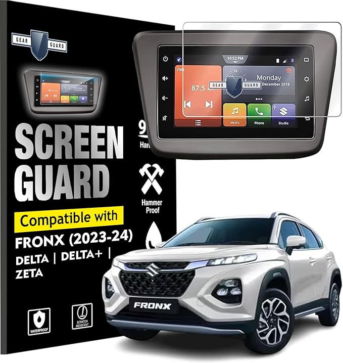 GEAR GUARD - GIVE LIFE TO YOUR DEVICE PET Full Screen Protector For Maruti Suzuki Fronx Car Accessories 7"Inch Infotainment System Protection Film - Clear