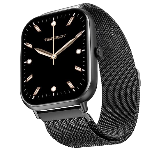 Fire-Boltt Ninja Call Pro Max Ultra Bluetooth Calling Smart Watch, 2.01HD Display, AI Outfit Watch Face, 2 Looks in 1 Watch, Extra Straps at ¹99, 120+ Sports Modes, Smartwatch for Men & Women (Black)