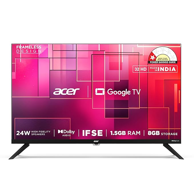 Acer 80 cm (32 inches) G Plus Series HD Ready LED Smart Google TV AR32HDGGR2841AD