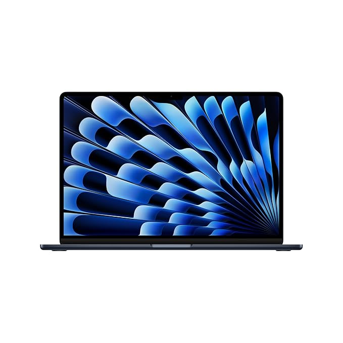 Apple 2024 MacBook Air 153 Laptop with M3 chip: 38.91 cm (15.33) Liquid Retina Display, 16GB Unified Memory, 256GB SSD Storage, Backlit Keyboard, 1080p FaceTime HD Camera, Touch ID- Midnight