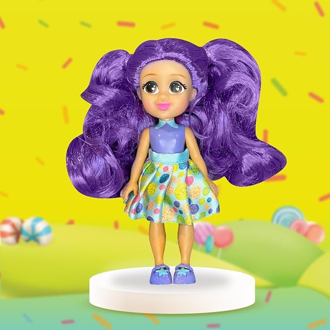 Lil Diva Dolls 6" Candy Crew Berrilina Doll for Girls|Soft Movable Body with Realistic Features|Birthday Gift for Kids 3+|Early Learning Toy for Girls|Ideal Gift for Birthdays & Special Occasions
