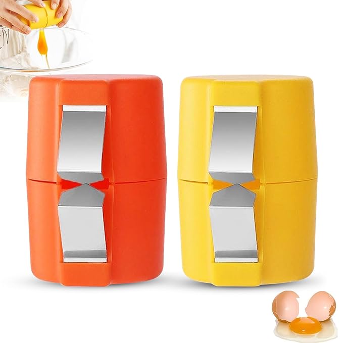 PANCA Egg Cracker Tool Set of 2 Kitchen Tool Cooking Kitchen Gadgets Tools Egg Shell Opener Orange