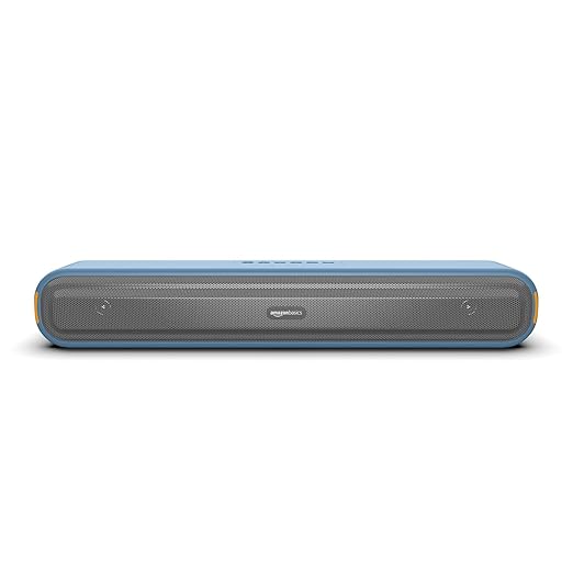 amazon basics Bluetooth Speaker 5.3 Soundbar with 16W RMS, 2000mAh Battery, Upto 8 Hrs @50% Volume Playtime Aux/USB Port (Blue)