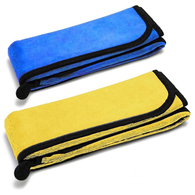 MIORAH Microfiber Cleaning Cloth for Car & Home | Ultra Soft Dusting & Glass Cleaning Cloth  -  Lint-Free & Reusable (35X75Cm-2Pc)