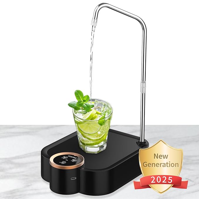 COSTAR Water Dispenser Pump for 20 Litre Bottle, Rechargeable Water Dispenser for Home Automatic Desk Water Pump with 3 Modes Control, Auto Shut-Off, Office, Camping & Parties (New Generation)