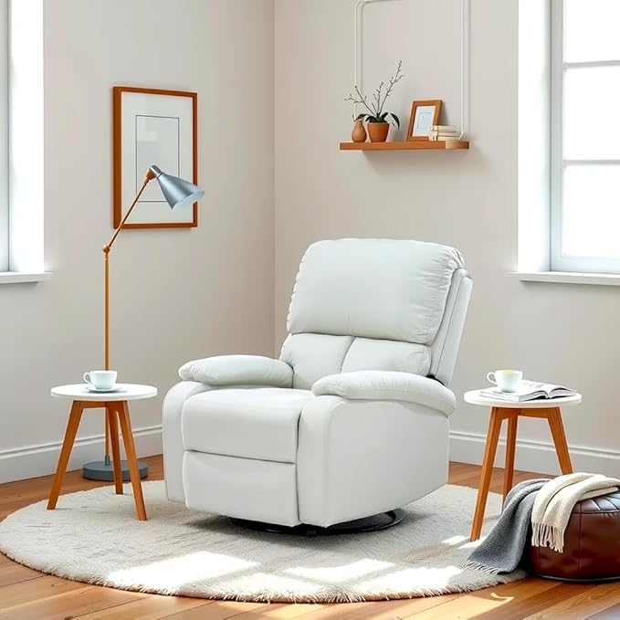 Royaloak Pearl Fabric Recliner Single Seater | Fabric | Tufting Design | High Backrest | Pocket Spring for Extra Comfort | Sturdy Footrest | Heavy-Duty Metal Support | Chair Recliner