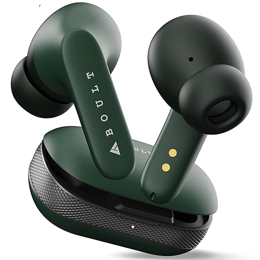 Boult Z20 Truly Wireless Bluetooth Ear Buds with 51H Playtime, Zen" Calling ENC Mic, Made in India, Low Latency Gaming, Touch Controls, Rich Bass Drivers, TWS Earbuds Bluetooth Wireless (Pine Green)