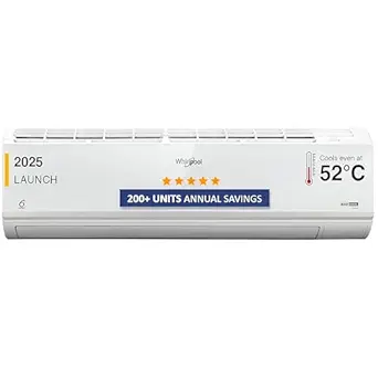 Whirlpool 1.5 Ton 5 Star, Magicool Inverter Split AC (MAGICOOL 15T 5S INV CNV S5K2PP0, Copper, Convertible 4-in-1 Cooling Mode, HD Filter White)