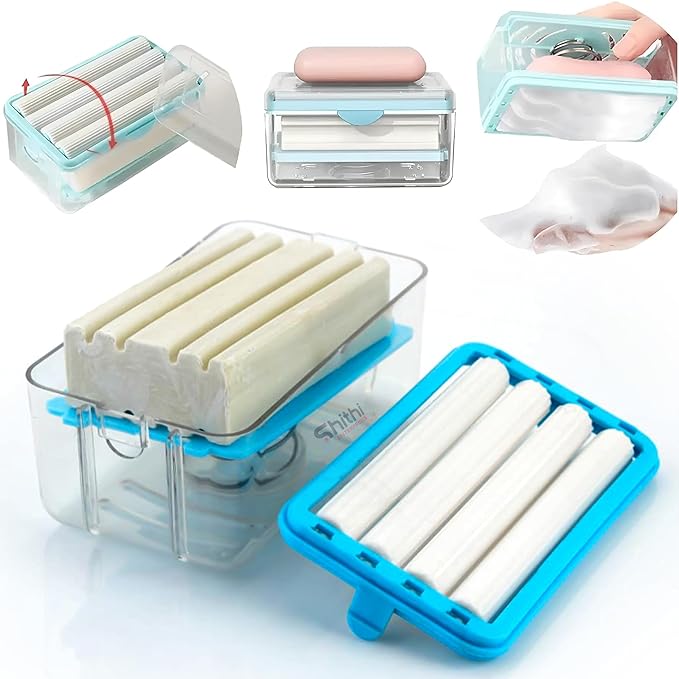 SHITHI ENTERPRISES 2-in-1 Soap Roller Dispenser for Clothes Washing, Laundry Soap Saver Box, Reduces Waste, Easy-to-Use Soap Roller for Laundry