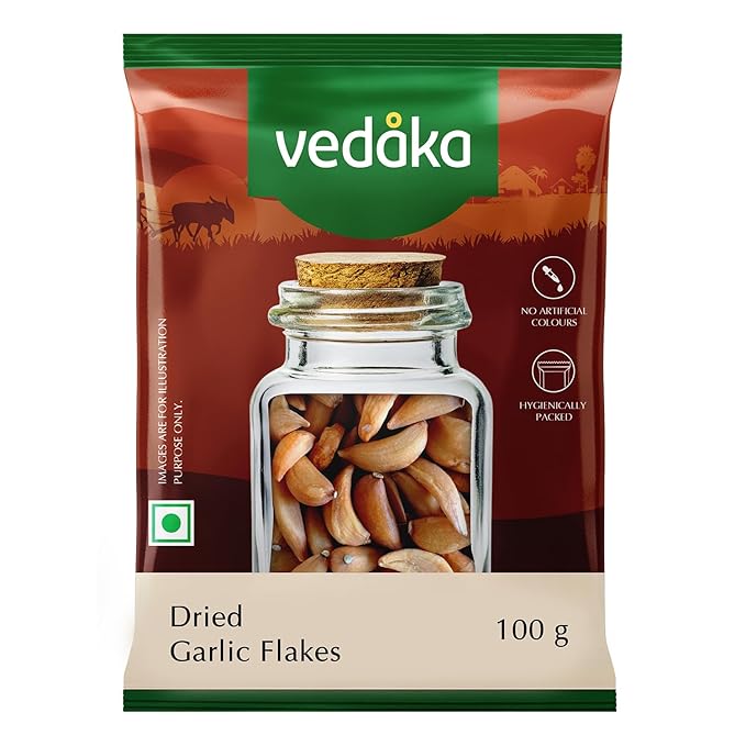 Amazon Brand - Vedaka Dried Garlic Flakes | 100g