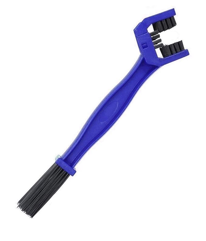[Apply Coupon] - Universal Motorcycle/Cycle Chain Cleaner Brush for Bikes (Blue)