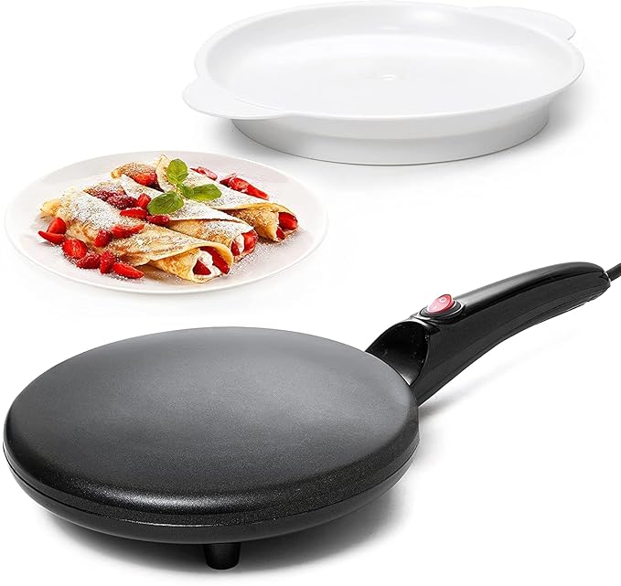 Electric Griddle Crepe Maker Hot Plate Cooktop Non-stick Coating Automatic Temperature Control, Dosa Maker, Dhosa, Fully automatic pancake pan (220V-240V, 900W)