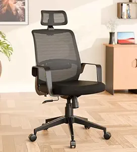 Da URBAN® Dysen Office Chair, High Back Mesh Ergonomic Home Office Desk Chair with 1 Year Warranty,Tilt Lock Mechanism (Black)