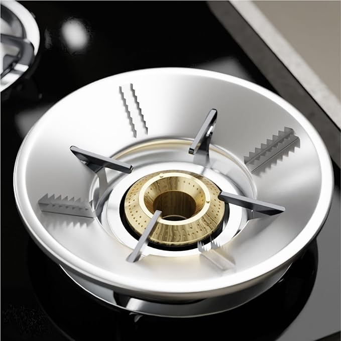 Lifelong Gas Saver Burner Stand | Gas Saver Jali for Stove 1 Burner | Energy Saver, Fire & Windproof Home Gas Stove | Gas Burner Washable Round Stand (LLGSS01, Silver)