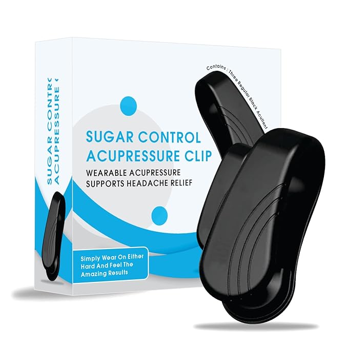 Sugar Control LI4 Acupressure Point Clip Massager (PACK OF 2) | Hand Pressure Clip for Headache, Migraine, Arthritis & Tension Relief | Ideal for Diabetes Management | Pain Relief Tool