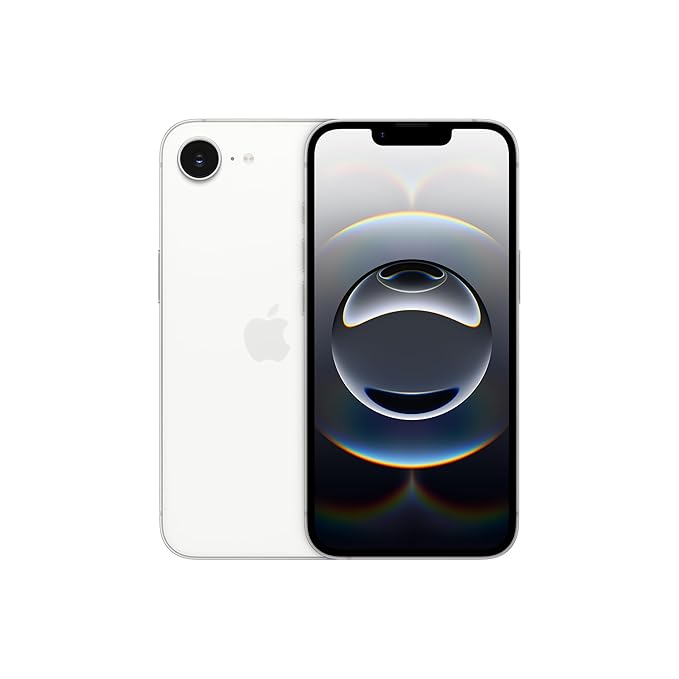 Apple iPhone 16e 128 GB: Built for Apple Intelligence, A18 Chip, Supersized Battery Life, 48MP Fusion. Camera, 15.40 cm (6.13) Super Retina XDR Display; White