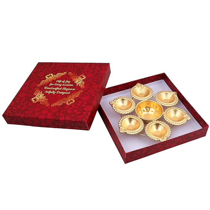 JR Handicrafts World Diya Shape Flower Decorative Urli Bowl Handcrafted Bowl for Floating Flowers T Light Candle for Home and Wedding Return Gift (7 Inches)