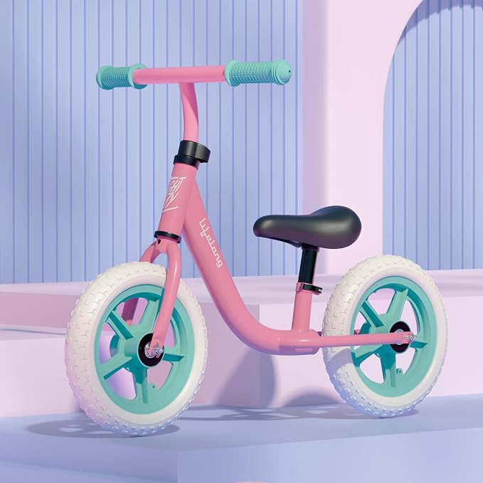 Lifelong Balance Bike for Kids 1.5-3 Years | Ergonomic Frame | Pedal Free Balance Bike |Crash Guard | Quick-Release Height Adjustment | Toxic Free Mag Wheels & Grip| Suitable for Girls & Boys (Pink)